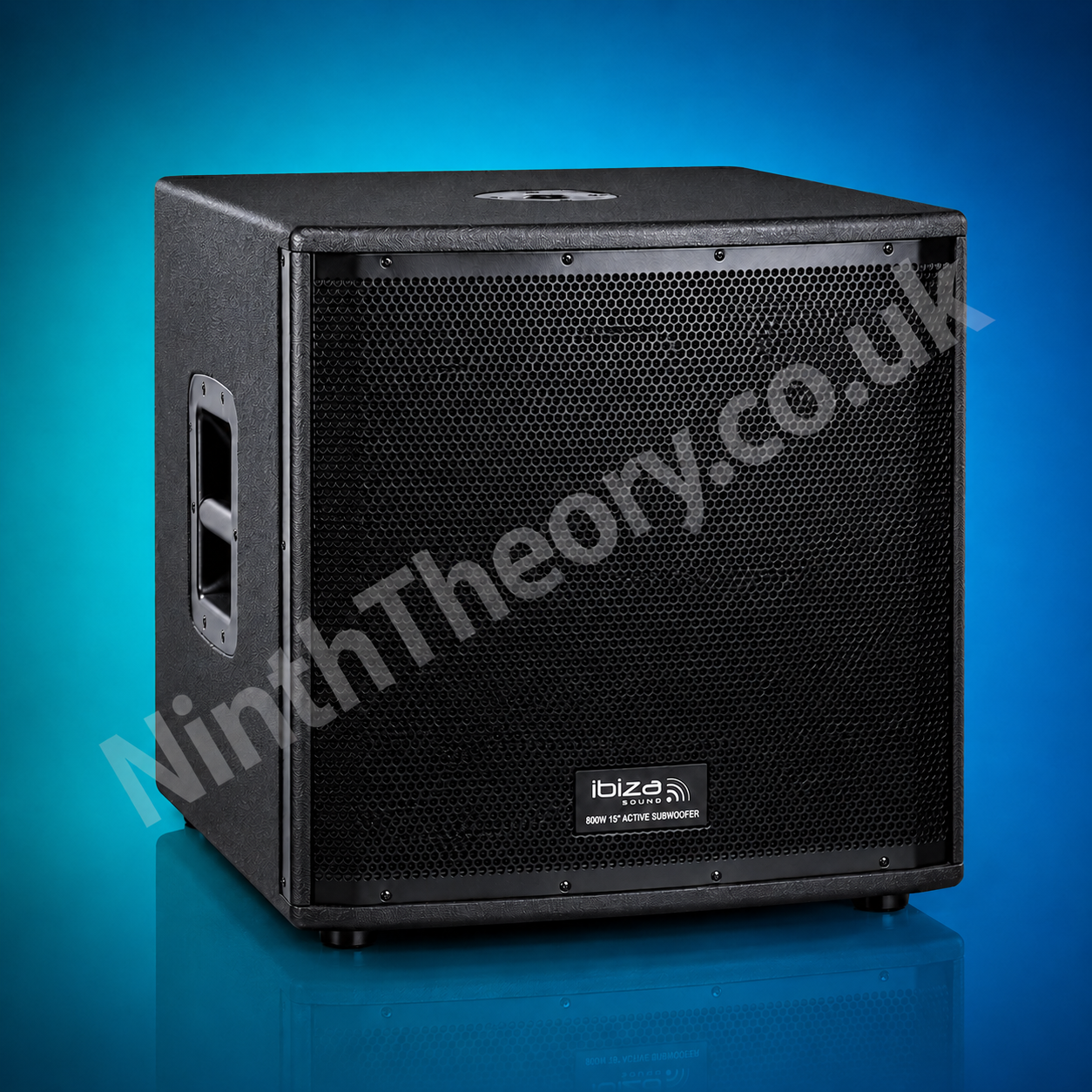 Ibiza Sound 800W 15-inch active subwoofer rental for DJ and event sound systems
