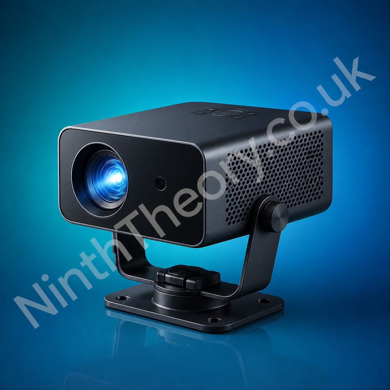 LED compact projector with mountable base for event and production hire